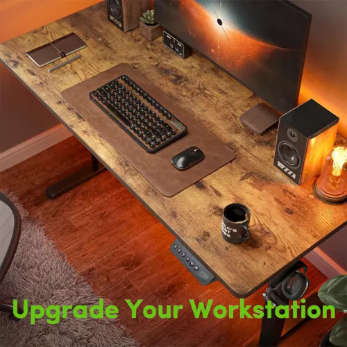 Electric Standing Desk Height Adjustable Table Sit Stand 120cm Light Oak/White - Picture 13 of 16