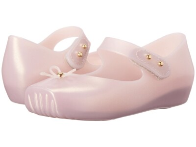 Mini Melissa Light Pink Ballet Shoes With Bow Toddler Girl Size Ballerina  EUC