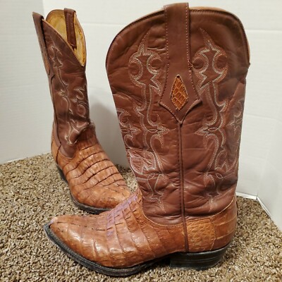 brown alligator boots
