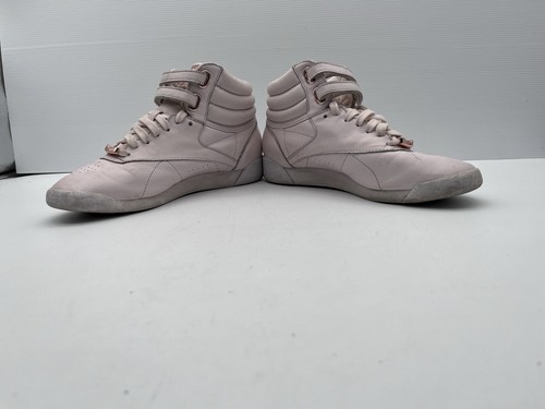 Reebok Classic Womens Hi Tops Sneakers Pink With Gold Accents Size US 7 - Picture 6 of 11