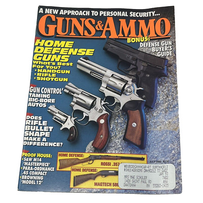 1992 Guns & Ammo Magazine Home Defense S&W M14 Browning Model 12 Rossi .357