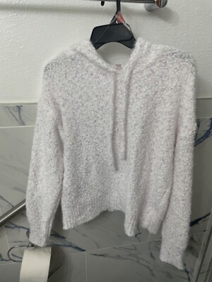 popcorn hoodie white purple woman M