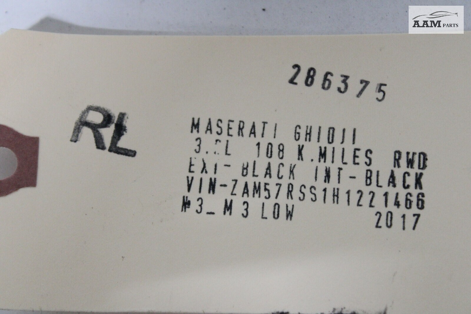 2014-21 MASERATI GHIBLI M157 REAR LEFT SIDE DOOR WINDOW REGULATOR OEM