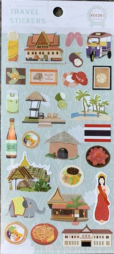 Thailand Themenaufkleber, Reiseaufkleber, Planer, Tagebuch,