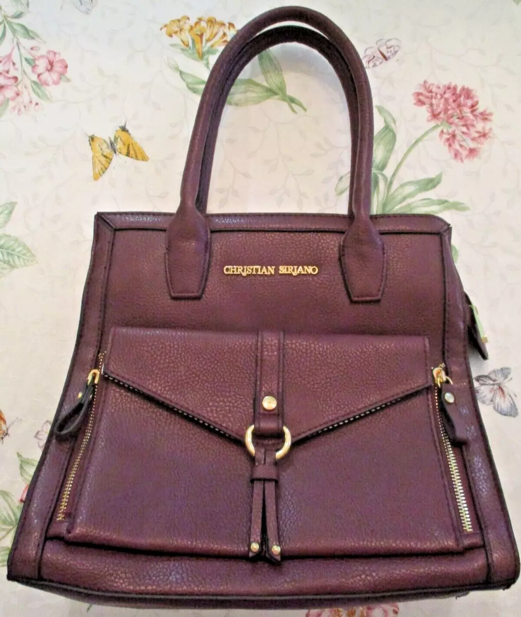 EUC Christian Siriano Burgundy Oxblood Handbag Satchel Purse