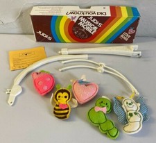 Vintage 1980s Judi's Musical Mobile Love Bugs Parts Baby Crib Toy Soft Figures