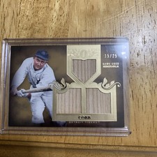 Ty Cobb 2011 Topps Tier One Triple Relic  Card 15/25 