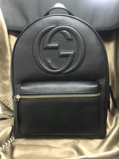 gucci women's black gg soho backpack