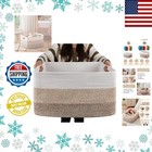 Large Gradient Yellow Cotton Blanket Basket - Stylish Storage Solution 22"x17"