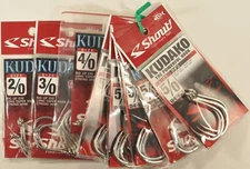 Lot of 34 SHOUT Kudako Up Eye Jigging/Assist Hooks, Assorted Sizes 2/0-5/0-Japan