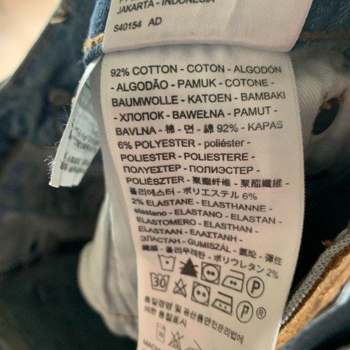 LEVI'S 519 Jeans Mens (29 Inch Waist) (32 Inch Leg) Skinny Fit Blue - Picture 13 of 14