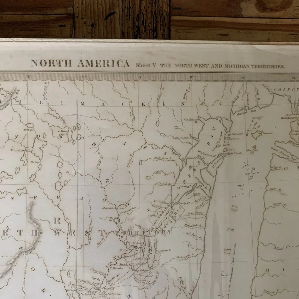 North America Antique map 1833 by Society for the Diffusion of Useful Knowledge - Image 2 of 4
