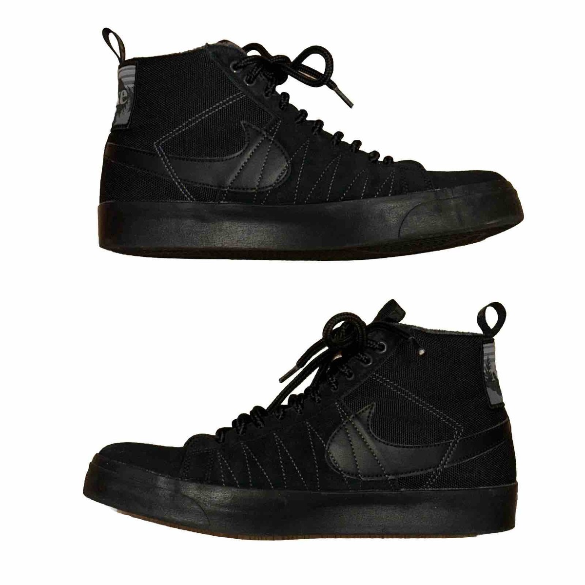 Nike SB Zoom Blazer Mid PRM Triple Black Shoes DC8903-002  display picture 3
