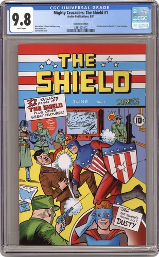 Mighty Crusaders: The Shield #1 CGC Graded 9.8 DAN PARENT Collector's Edition