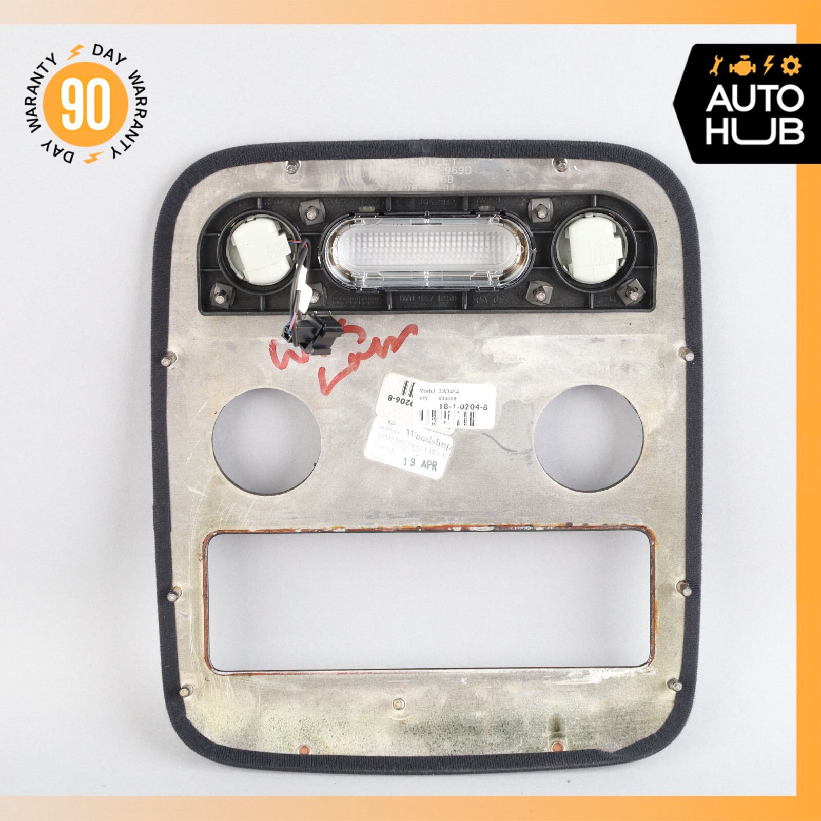 03-10 Bentley Continental GT Coupe Overhead Dome Light Trim Wood OEM 73k