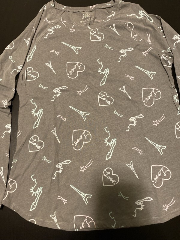 Justice Love Shirt Size 18