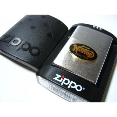 Zippo Oil Lighter Norton Emblem Logo Silver Brass Regular Case