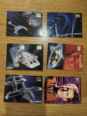 6 Star Trek Master Series Skybox individuelle Sammelkarten  