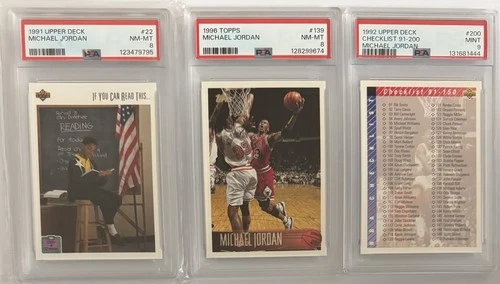 🔥Michael Jordan PSA Graded 3 Card Lot! Ft Stay In School And PSA 9 Checklist🔥