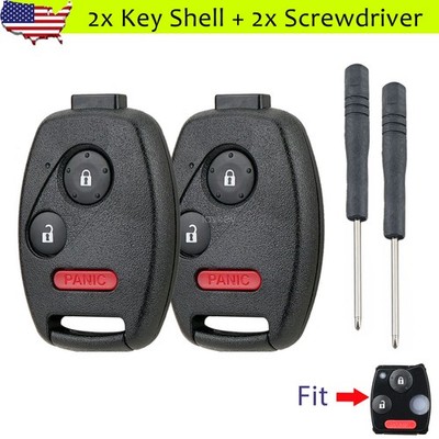2 Replacement For 2010 2011 2012 2013 Honda CR-V CRV Remote Key Fob Shell Case