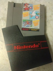 Lot Of 2 NES Games - Tengen Pac-Man & Super Mario Bros/Duck Hunt/Track Meet