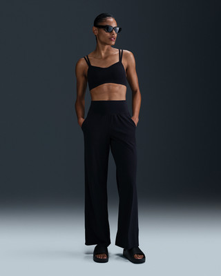 Nike Zenvy Dri-FIT High-Waisted Wide Leg Pants Black Women Size
