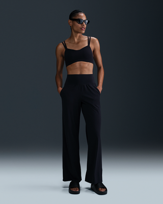 Nike Zenvy Dri-FIT High-Waisted Wide Leg Pants Black Women Size
