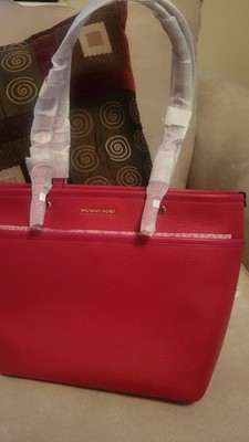 MICHAEL KORS Handbag Gilly Large Leather Tote Bag in Red - NWT
