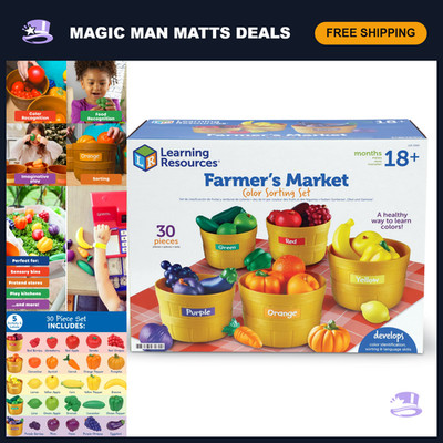 Color Sorting Set for Kids - Learning Toys, Farmer's Market Play, Educational Fu