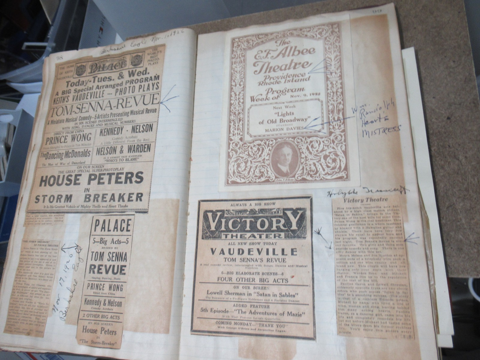 Massive 1920s Theatre Vaudeville Archive Scrapbook 127 Pages Y M C massive-1920s-theatre-vaudeville-archive-scrapbook-127-pages-y-m-c
