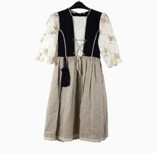 Landhaus C A Bavarian Dirndl Dress US Sz XS Oktoberfest Linen Blend EU 158