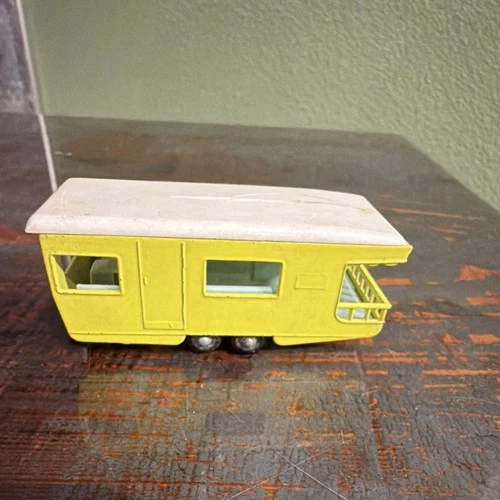 Lesney Matchbox Series No. 23 Trailer Caravan Diecast Yellow Vintage Toy