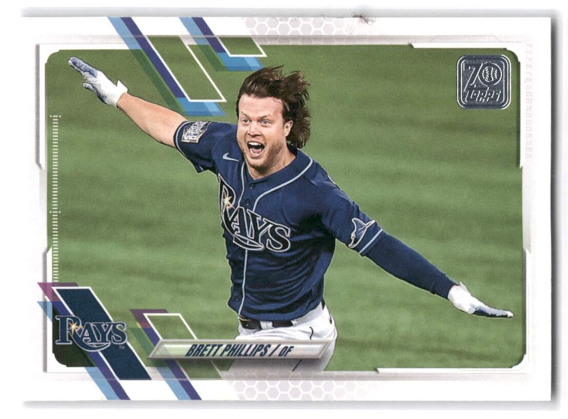 Brett Phillips 2021 Topps Baseball #586 Tampa Bay Rays