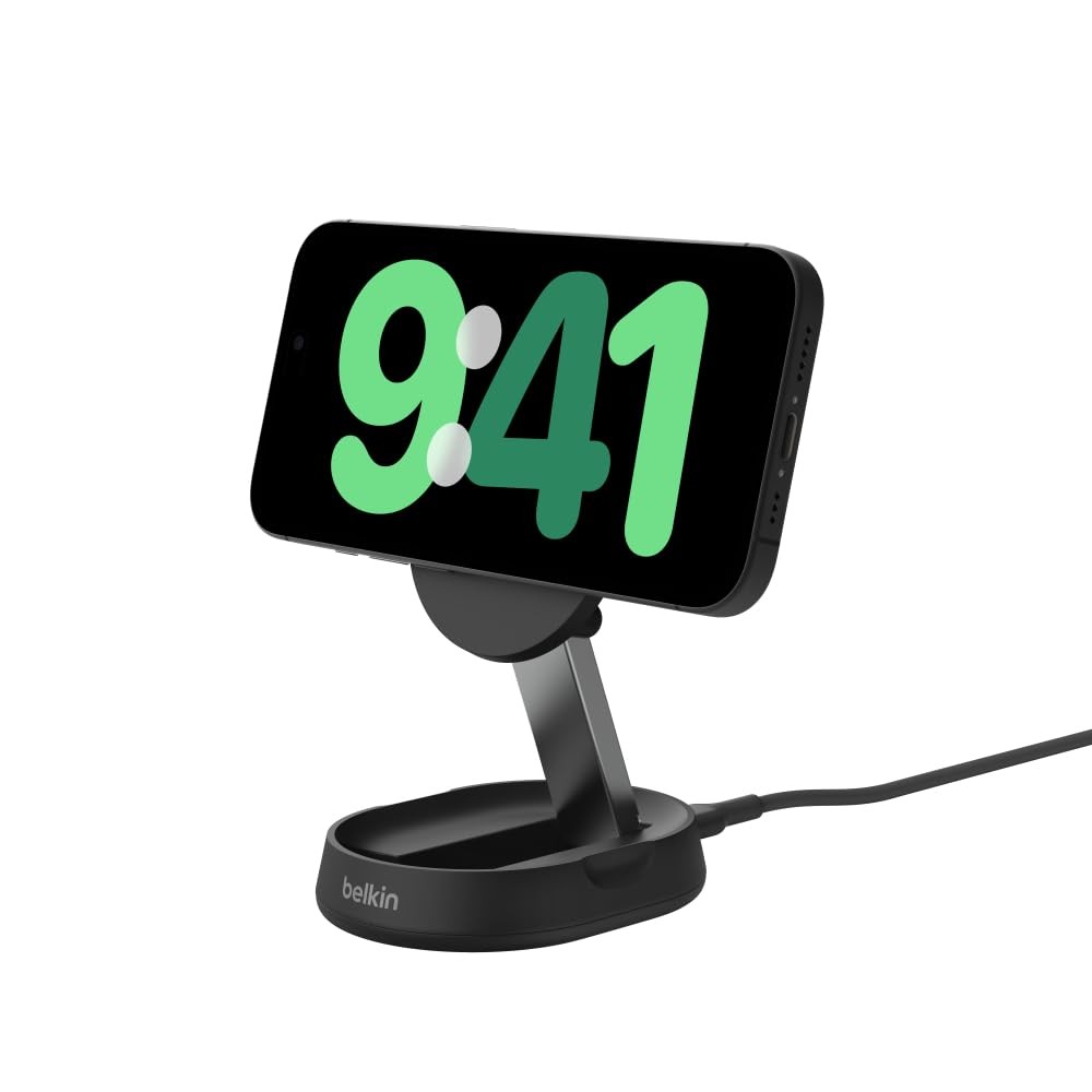 Chargeur Qi2 15W anti-surchauffe, station magnétique pliable contre les câbles