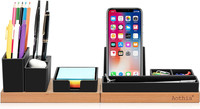 Aothia Schreibtisch Organizer Tischorganizer Holz-BüRo Organizer-Verstellbarer S