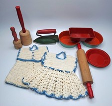 Assorted Vintage Childs Doll House Kitchen Utensils