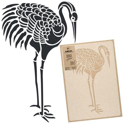 Reusable Plastic Stencil // STANDING CRANE