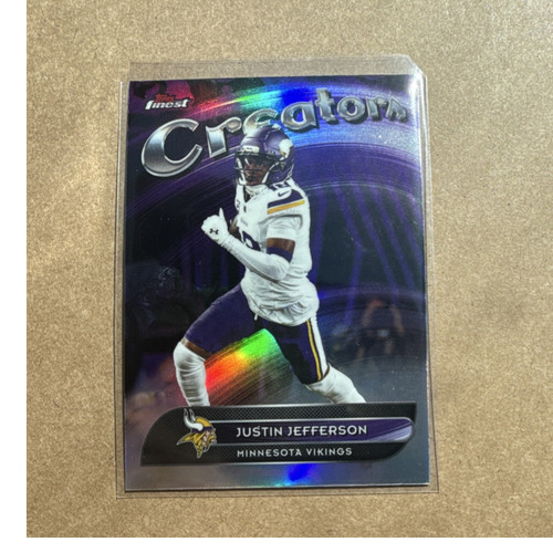 2025 Topps Finest Justin Jefferson Creators Refractor #CR-20 Vikings NFL
