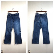 70's vintage levi's 517 indigo denim pants flare boot cut jeans size 29 865279