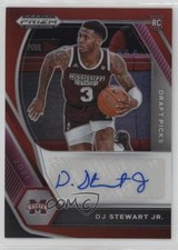 2021-22 Panini Prizm Draft Picks Red 197/199 DJ Stewart Jr #DP-DSJ Auto 17hc
