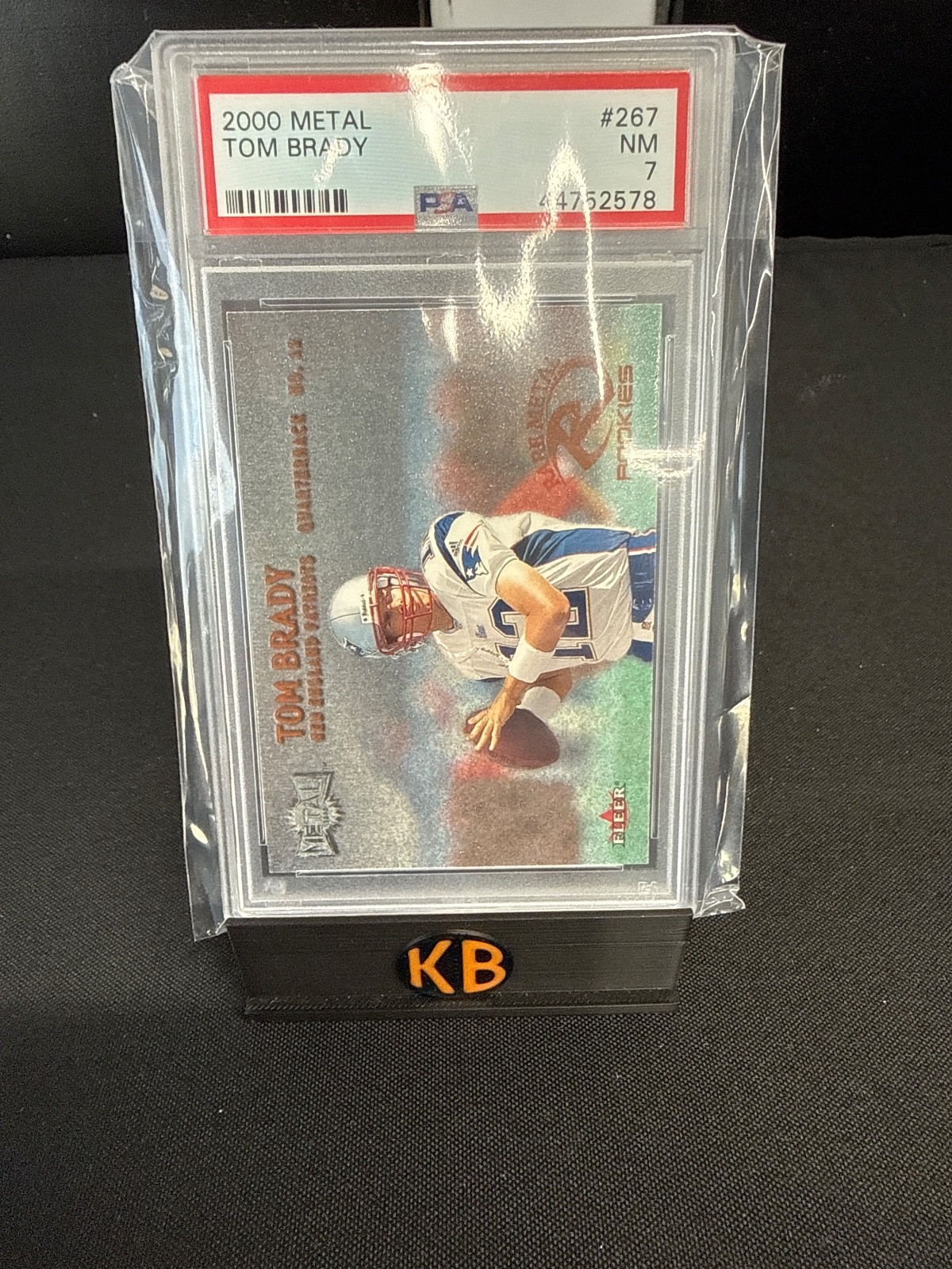 2000 Fleer Metal - Rare Metal Rookies Tom Brady #267 Emerald (RC)