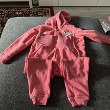 Jogginganzug Baby Gr. 86/92 Rosa Einteiler Komplett Anzug