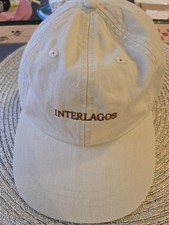 Adams Nwt Ivory Interlagos Dad Hat Hat Cool-crown Leather Strapback Cap Lp101