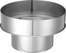 4'' x 6'' Pellet Stove Chimney Adapter Stove Pipe Galvanized Steel Chimney Pipe