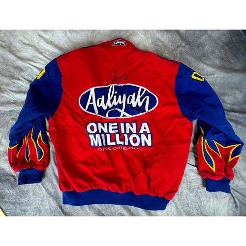 Headgear Classics Aaliyah One in a Million Racing Jacket Mens Medium Red Blue M image 2