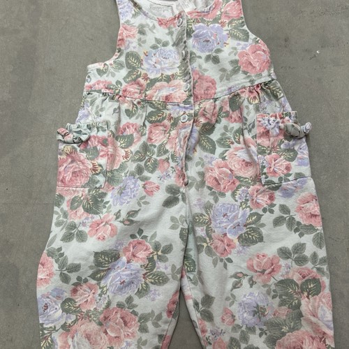 Sparkle Girls Floral Overalls Jumpsuit | Size: 4T - Picture 4 of 9