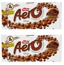 Nestle Aero Milk Chocolate Bars, 4 x 42g, 168g (2 Pack)