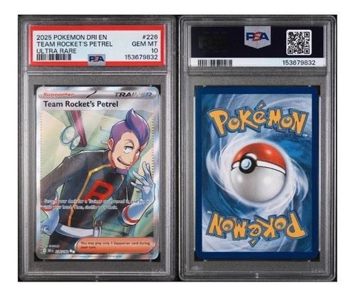 Team Rocket's Petrel 226/182 Sv10: Destined Rivals Holo PSA 10