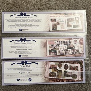 Creative Memories Potpourri Border, Accent  Stickers & Flower Bud NIP 9-16-6