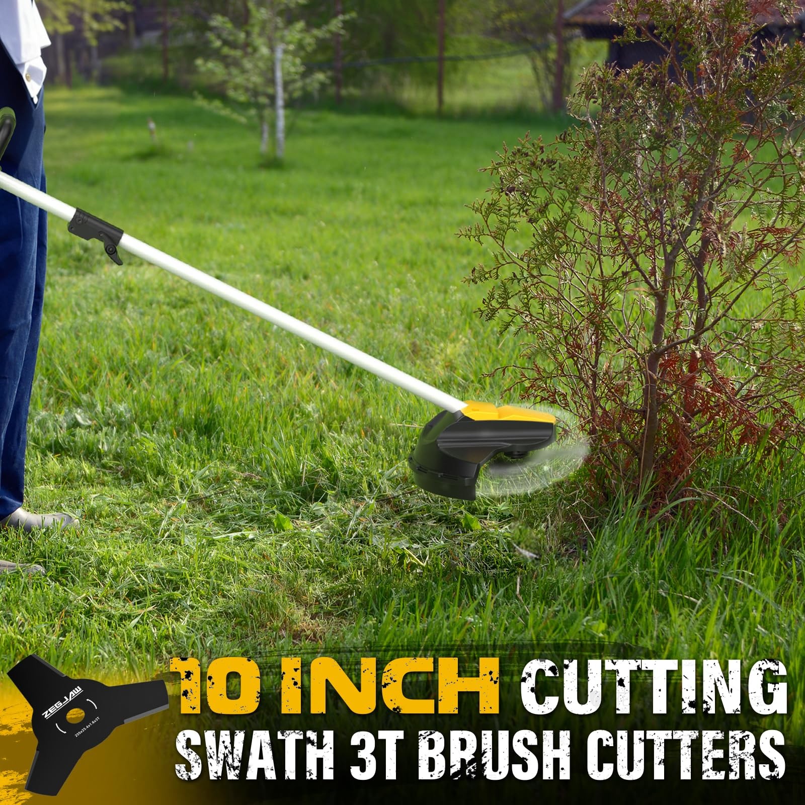 40V Cordless Weed Wacker, 8" Electric Pole Saw, Hedge Trimmer and Brush Cutte...